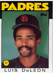 1986 Topps Baseball Cards      286     Luis DeLeon